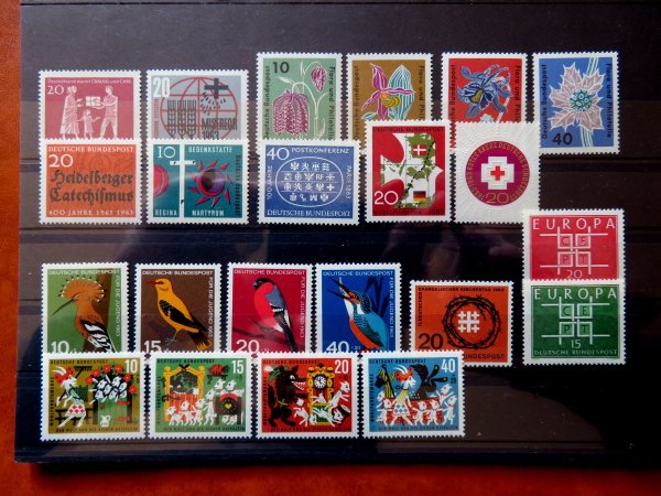 Briefmarke BRD Jahrgang 1963 Mi 390/411 **