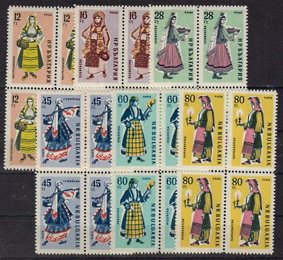 Briefmarken Bulgarien 1201-06 ** 4er Blöcke