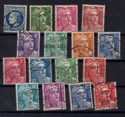 Briefmarken Frankreich 789 + 91-805 o