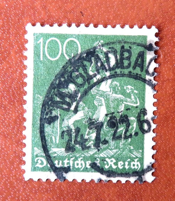 Briefmarke Deutsches Reich 187 a o geprüft INFLA