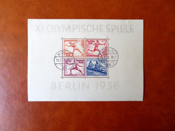 Briefmarke Deutsches Reich Block 6 o mit 628/31. Reparierter Riss rechts oben.