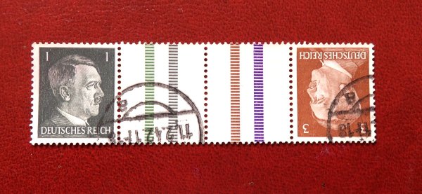 Briefmarke Deutsches Reich KZ37 o mit 781 und 782