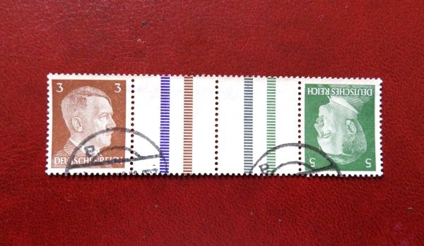 Briefmarke Deutsches Reich KZ38 o mit 782 und 784