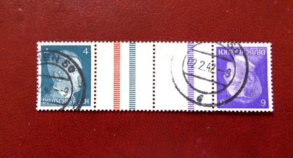 Briefmarke Deutsches Reich KZ39 o mit 783 und 785