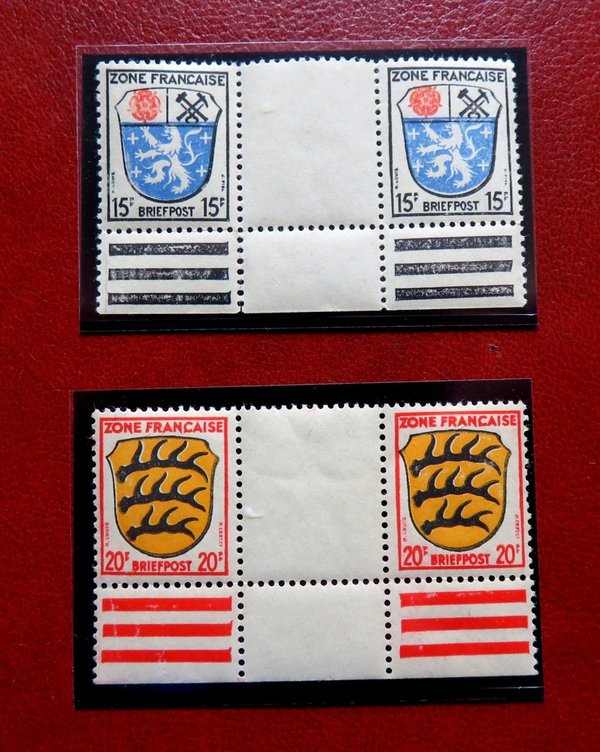 Briefmarke Französische Zone 7/8 ZS **