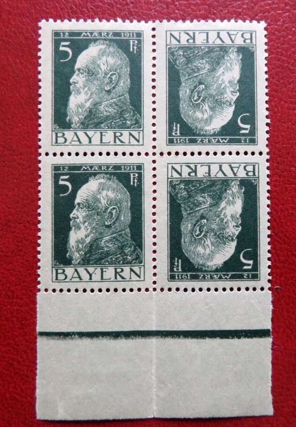 Briefmarke Bayern K1 II ** UR VB der 77