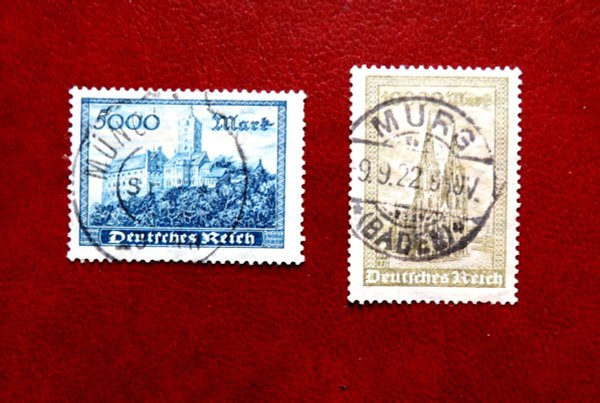 Briefmarke Deutsches Reich 261/62 o