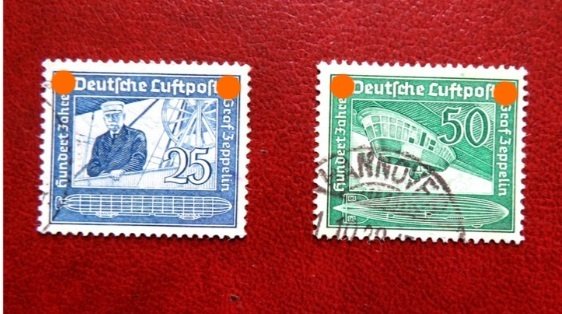 Briefmarke Deutsches Reich 669/70 o
