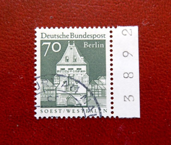 Briefmarke Berlin 279 o RS mit Bogenzählnummer