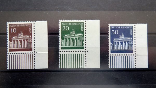 Briefmarke Berlin 286, 287, 289 ** ER UR