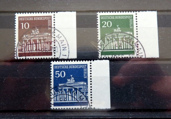 Briefmarke Berlin 286, 287, 289 o RS