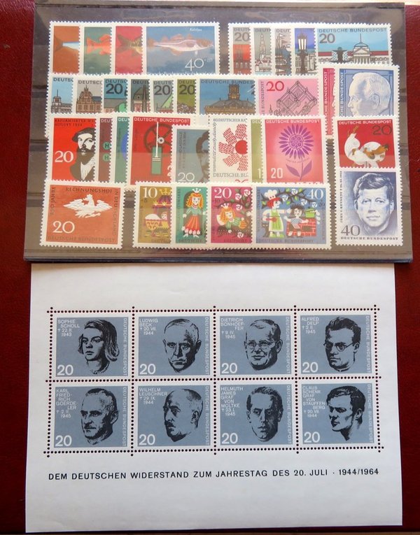 Briefmarke BRD Jahrgang 1964 ** 412 / 461