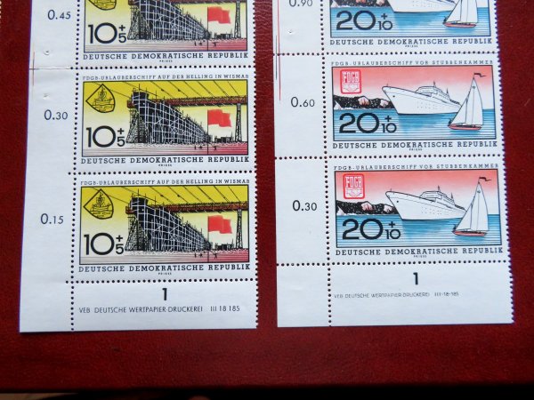 Briefmarke DDR 768/770 ** 5 er Streifen. 769/70 mit DV!