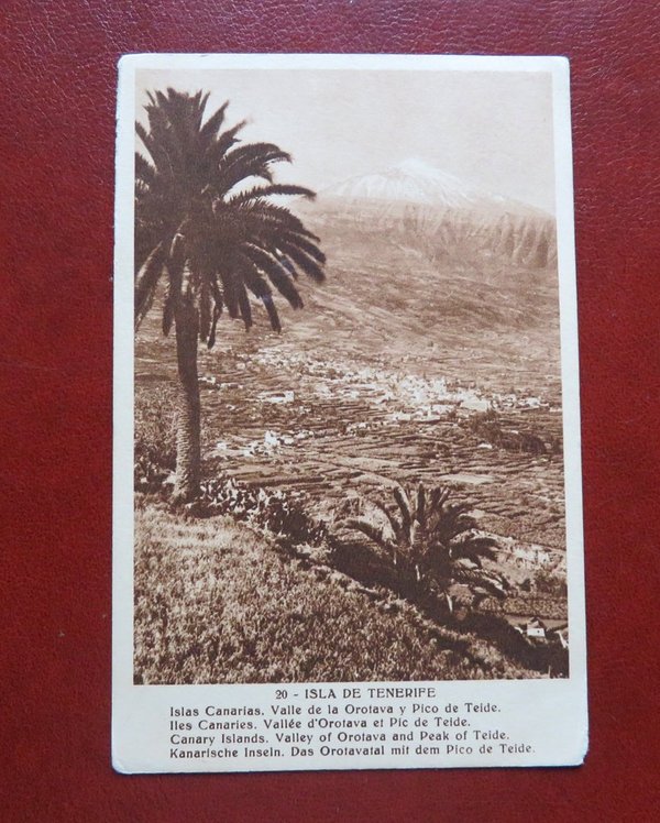 Ansichtskarte Spanien Teneriffa 1939. Spanischer Bürgerkrieg. Zensurstempel!