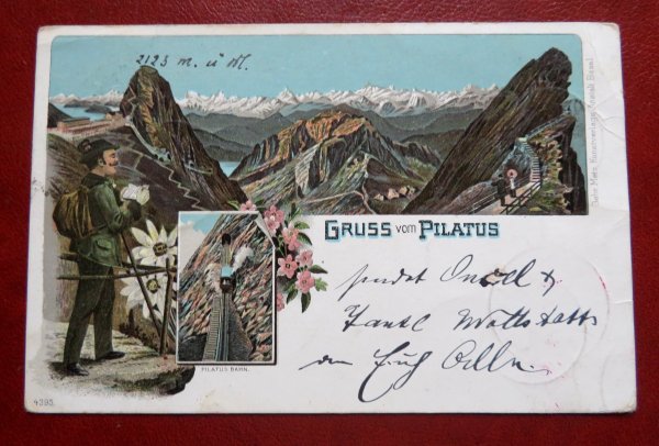 Ansichtskarte Schweiz Pilatus 1898 Litho