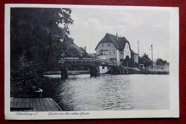 Ansichtskarte Oldenburg. Alte Hunte. 1936