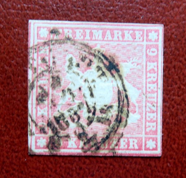 Briefmarke Württemberg 9 o