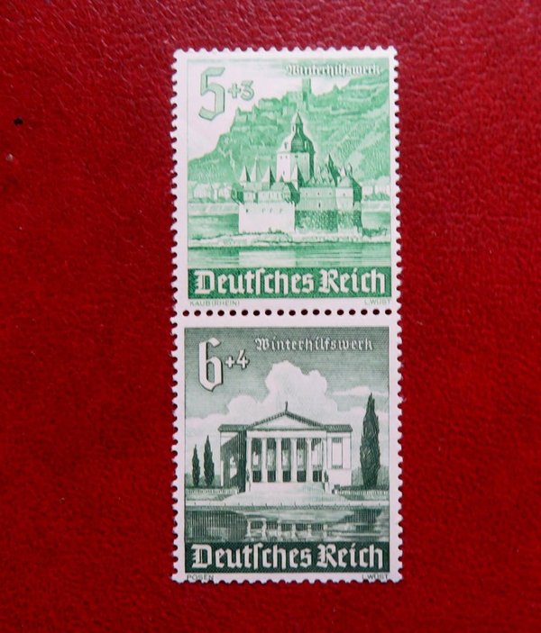 Briefmarke Deutsches Reich S258 ** mit 753 und 754