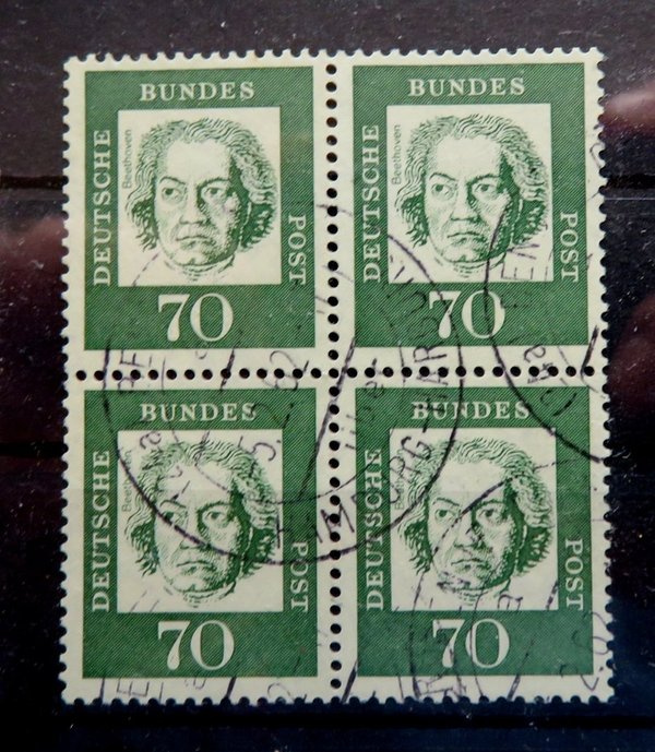 Briefmarke BRD 358 o Viererblock