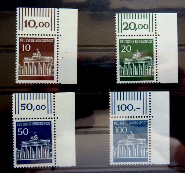 Briefmarke BRD 506/07 und 509/10 ** WOR rechter ER