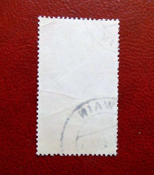 Briefmarke Französische Zone Württemberg 37 o. Marke hinten bugig.