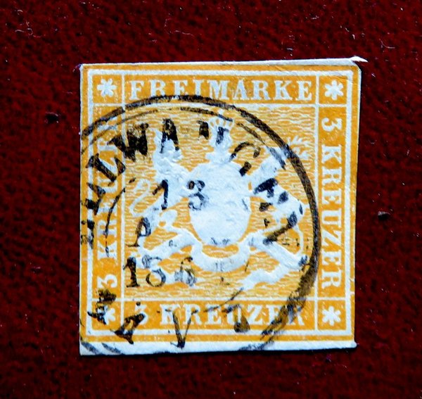 Briefmarke Württemberg 12 o