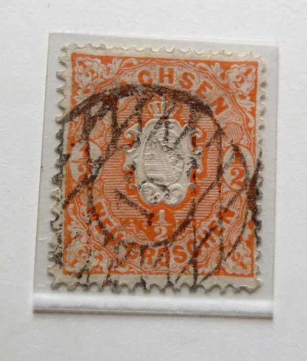 Briefmarke Sachsen 15 o