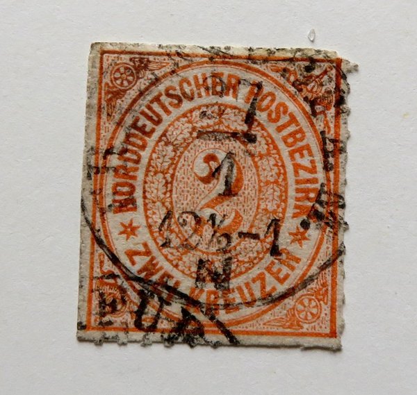 Briefmarke Norddeutscher Postbezirk 8 o