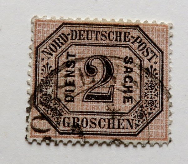 Briefmarke Norddeutscher Postbezirk DM 5 o