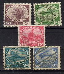 Briefmarken Österreich 180-84 o