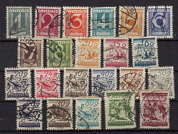 Briefmarken Österreich 447-67 o