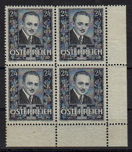 Briefmarken Österreich 590 II ** 4er Block
