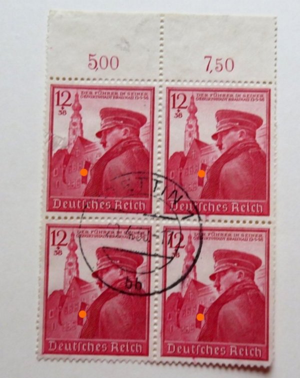 Briefmarke Deutsches Reich 691 o VB. Links Einriss und rechts unten Eckzahn nicht ok!