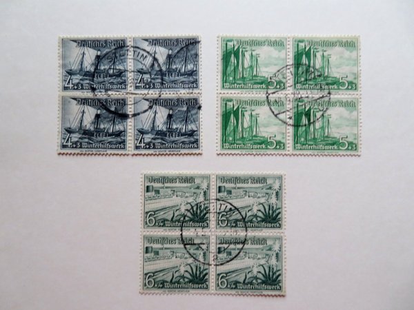 Briefmarke Deutsches Reich 652/54 o VB