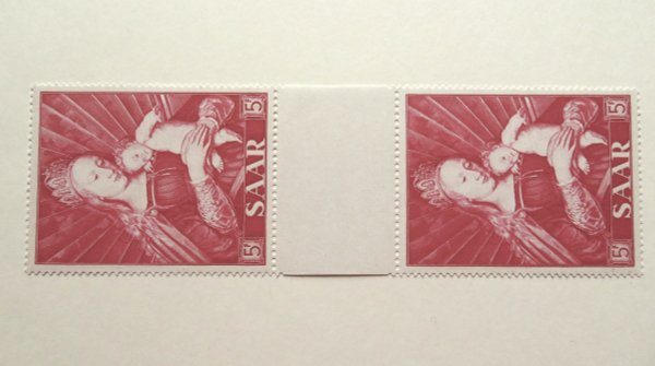 Briefmarke Saarland 351 ** ZS