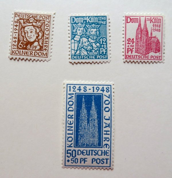 Briefmarke Bizone 69/72 **