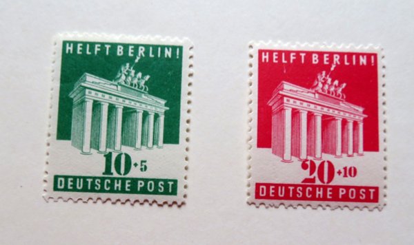 Briefmarke Bizone 101/02 **