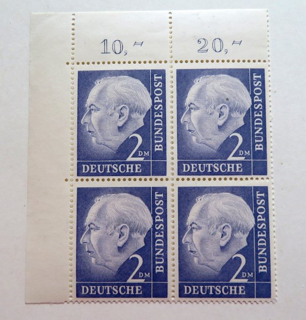 Briefmarke BRD 195 ** ER OR VB