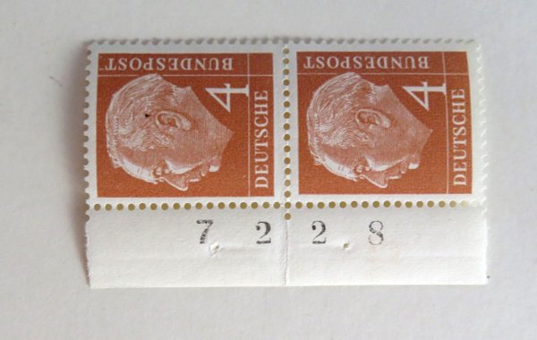 Briefmarke BRD 178 ** Bogenzählnummer