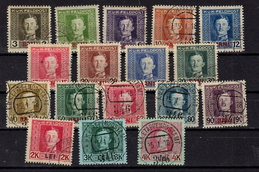 Briefmarken Österreich Feldpost Rumänien 1-17 A o
