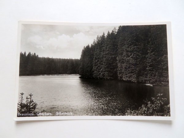 Ansichtskarte Braunlage im Harz Silberteich. Karte 1937 gelaufen!