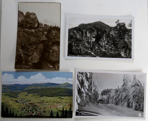 Ansichtskarten Zittauer Gebirge rund um Oybin. 3 Karten nicht gelaufen und 1 Karte gelaufen!