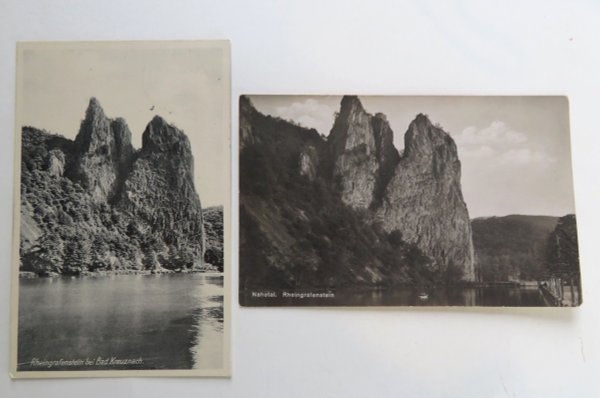 Ansichtskarten Rheingrafenstein bei Bad Kreuznach. Beide Karten gelaufen.