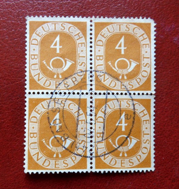 Briefmarke BRD 124 o VB. Eckzahn bei rechter oberer Marke nicht ok!