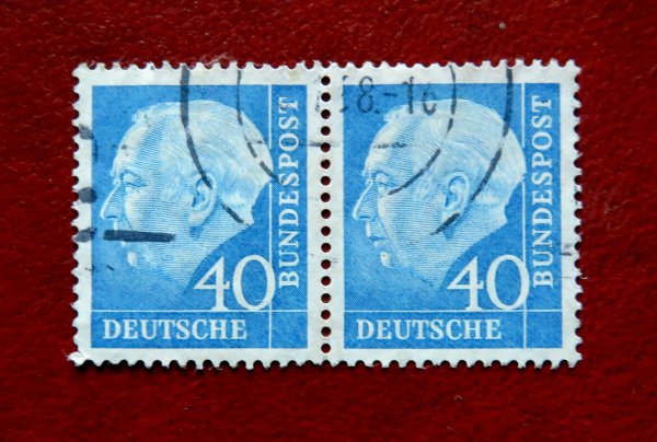 Briefmarke BRD 260 o waagrechtes Pärchen