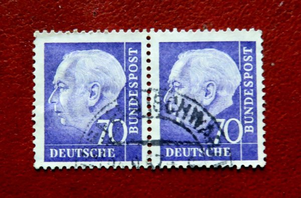 Briefmarke BRD 263 o waagrechtes Pärchen