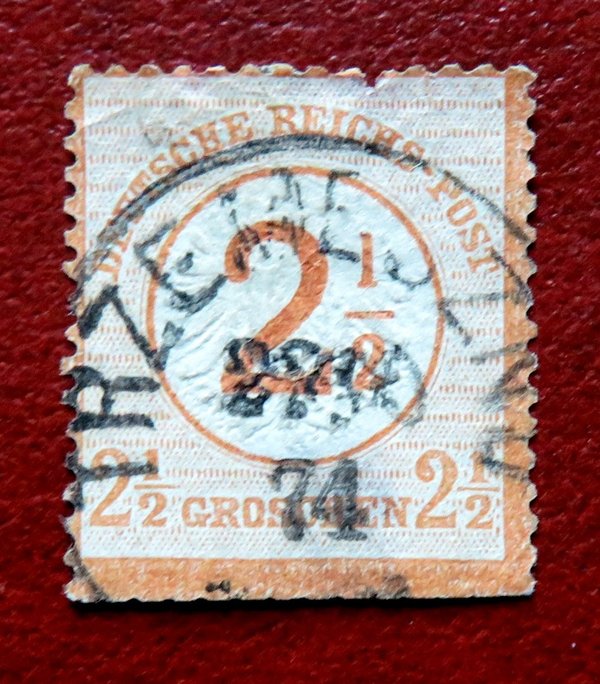 Briefmarke Deutsches Reich 21 o. Marke beschädigt und hinten dünne Stellen!