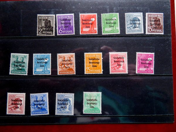 Briefmarke SBZ 182/97 ** ohne 195 und mit A195