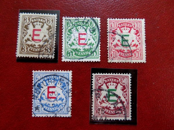 Briefmarke Bayern DM 1/5 o. 1 und 5 geprüft Helbig
