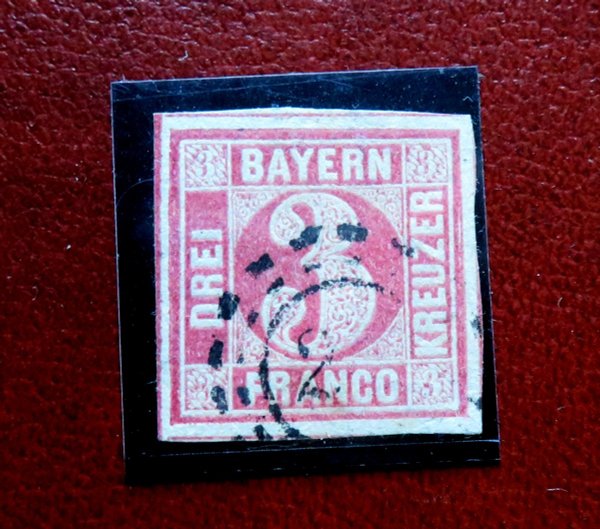 Briefmarke Bayern 9a o